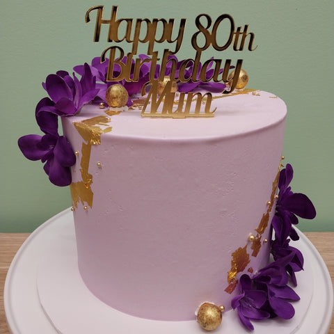40th Birthday Tall Floral Cake
