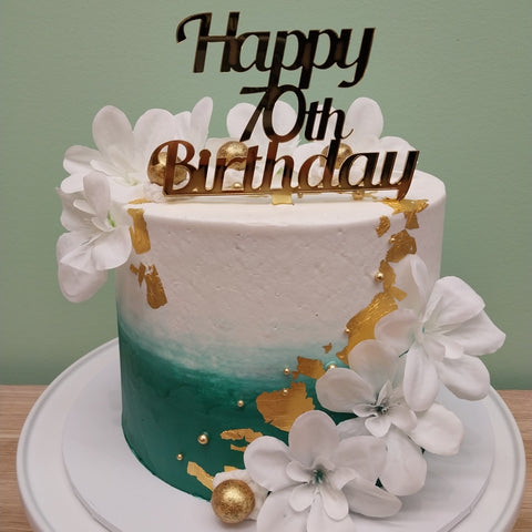 40th Birthday Tall Floral Cake