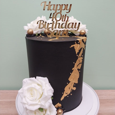 40th Birthday Tall Floral Cake
