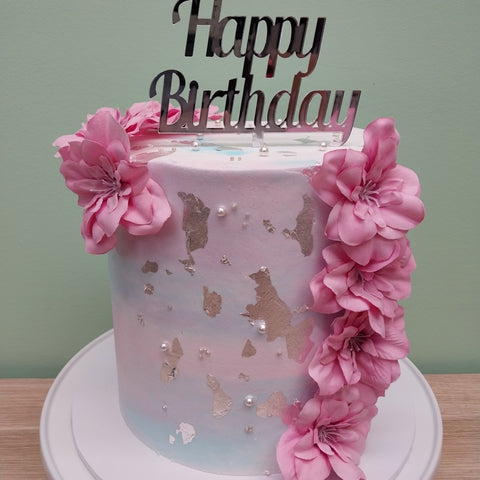 40th Birthday Tall Floral Cake