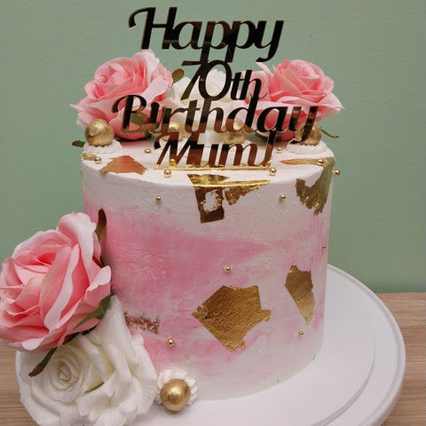 40th Birthday Tall Floral Cake