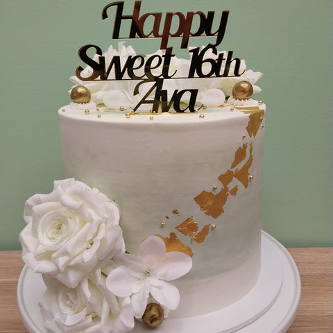 40th Birthday Tall Floral Cake