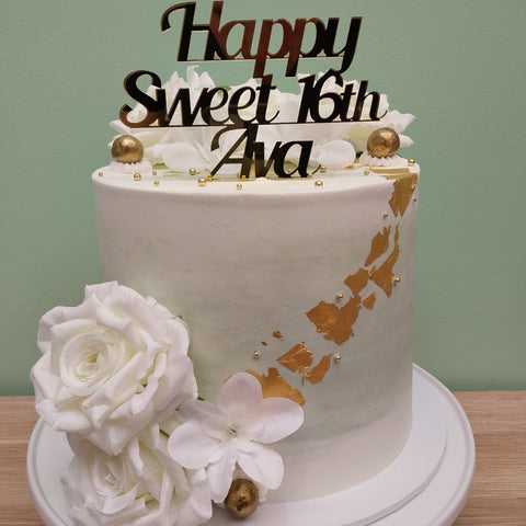 Wedding Tall Floral Cake
