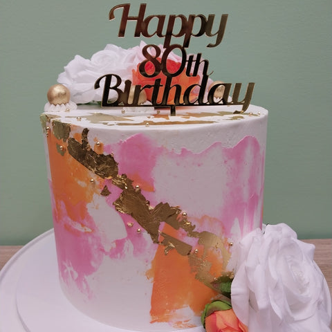 40th Birthday Tall Floral Cake