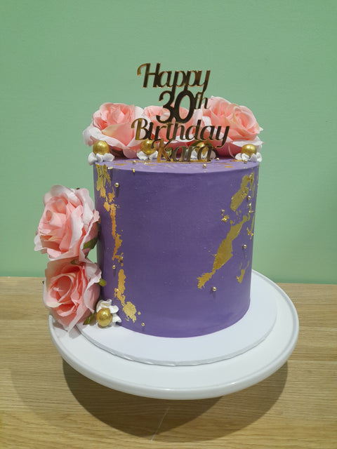 40th Birthday Tall Floral Cake