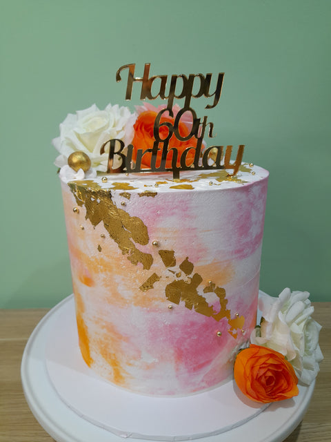 40th Birthday Tall Floral Cake