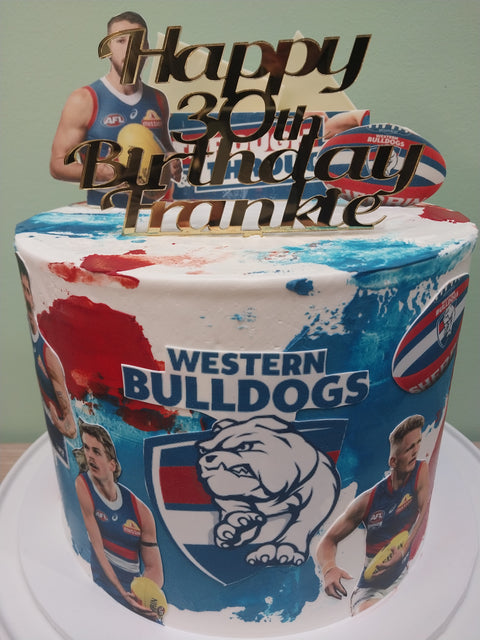 Tall Western Bulldogs AFL Cake