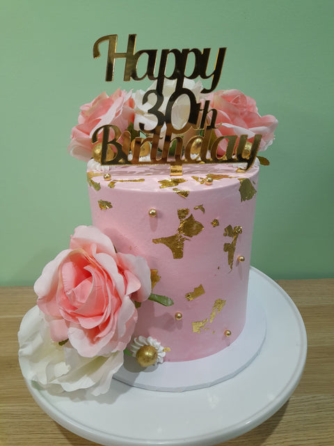 30th Birthday Cake Tall Floral