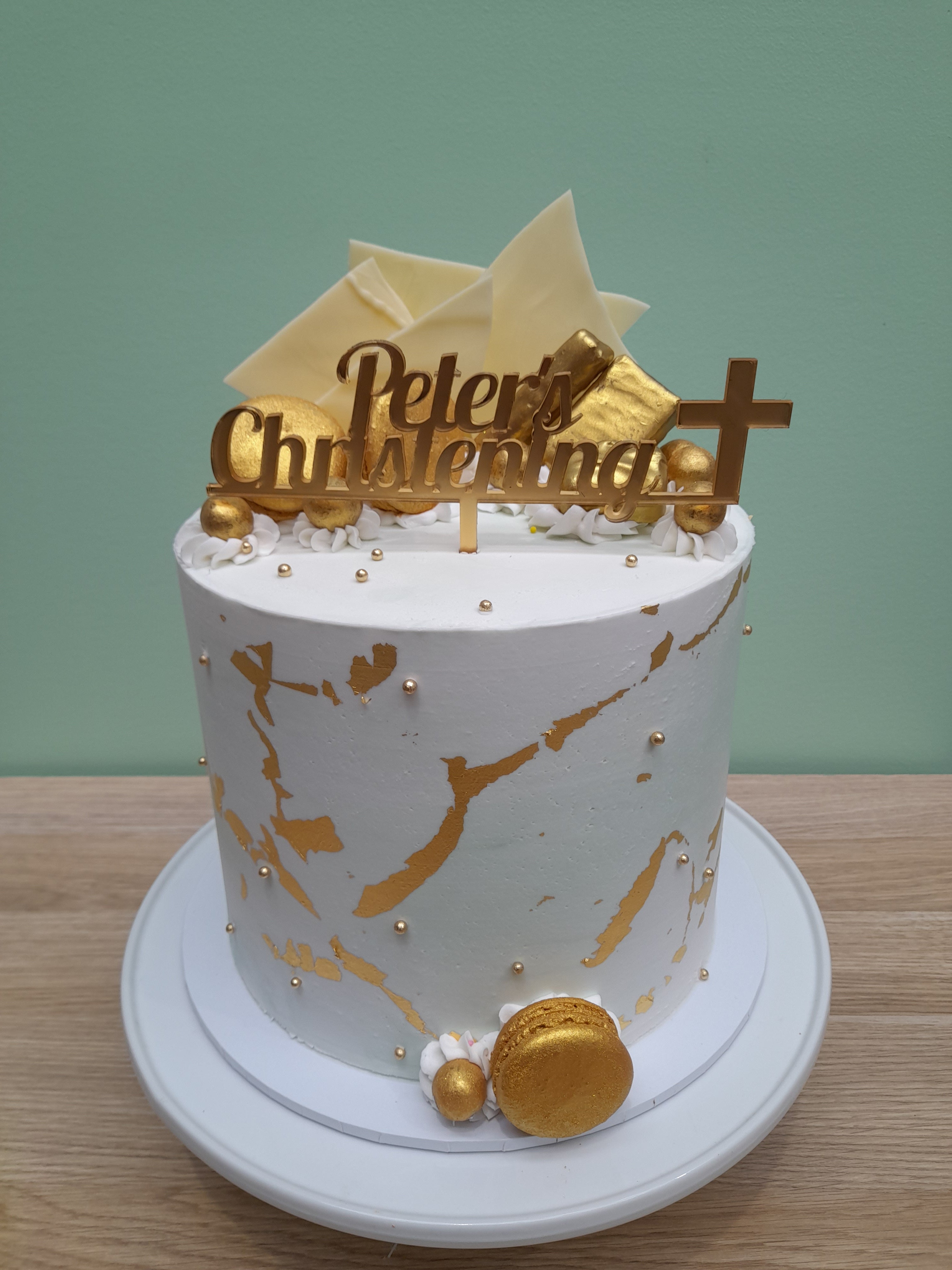 Christening Tall Chocolates Cake Melbourne Free Delivery Stylish