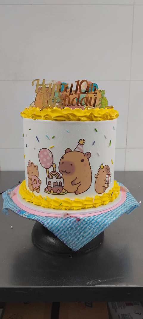 Tall Capybara Cake