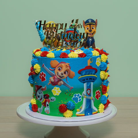 Tall Paw Patrol Cake Blue