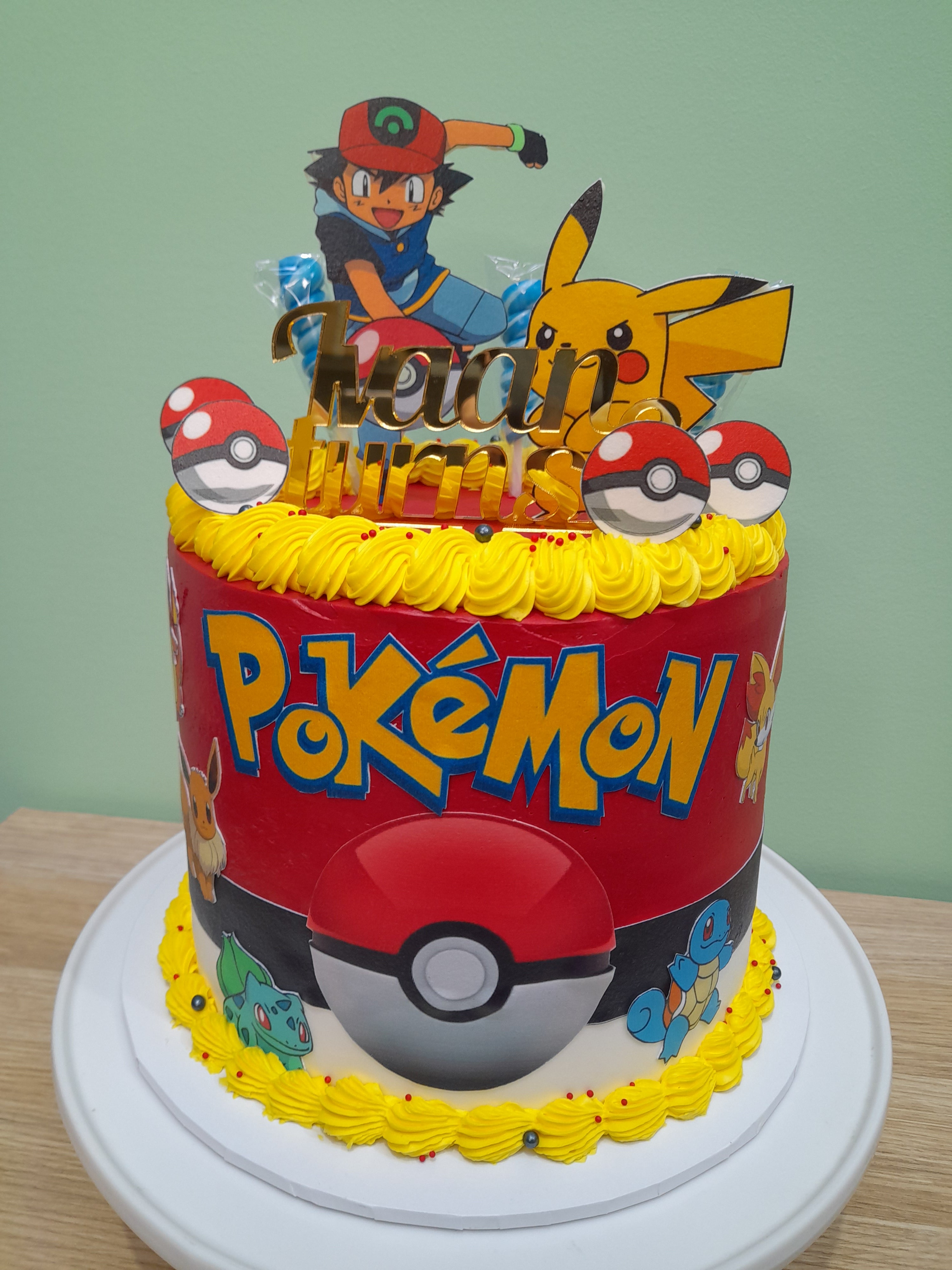 Pokemon Theme Edible Cake Image