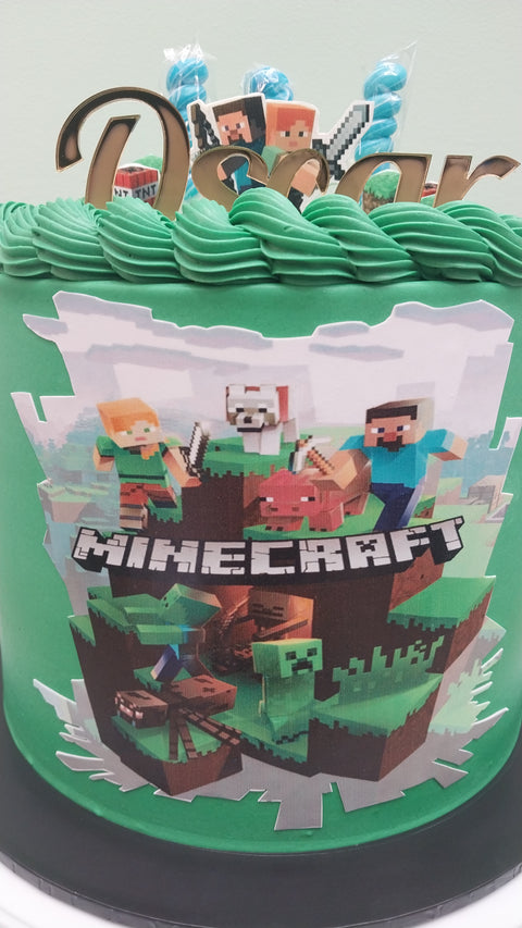 Tall Minecraft Cake