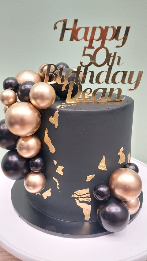Tall Balloon Cake Black