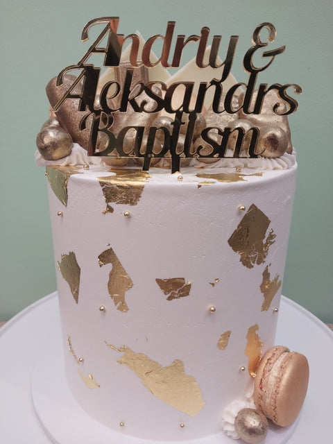 Baptism Tall Chocolates Cake