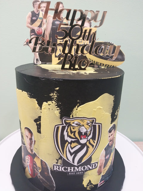 Tall Richmond Tigers AFL Cake