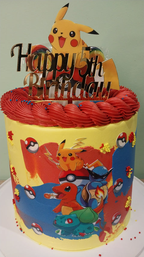 Tall Pokemon Pikachu Cake