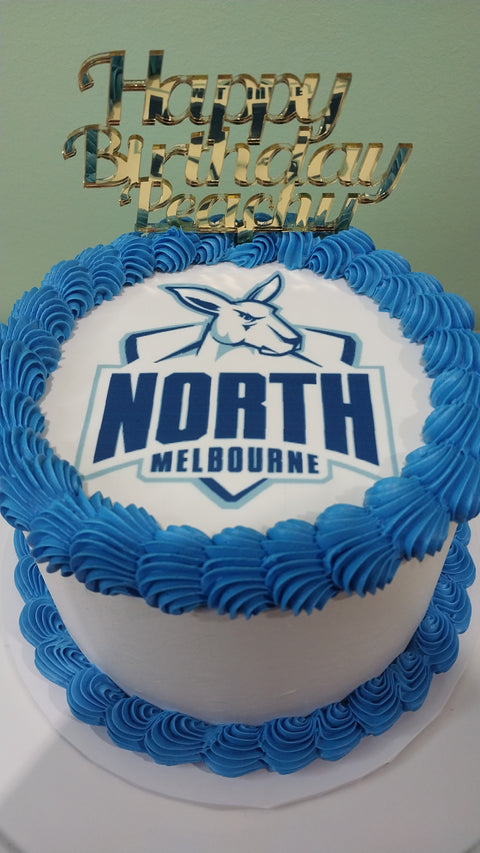 North Melbourne Kangaroos AFL Cake