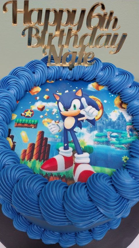 Super Sonic The Hedgehog Cake
