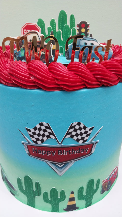 Tall Disney Cars Movie Cake