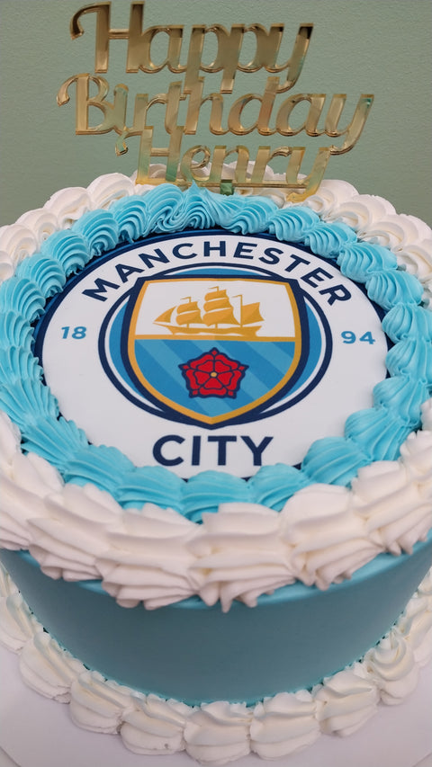 Manchester City Soccer Cake