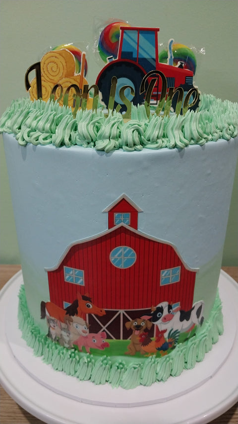 Tall Farm Animal Cake