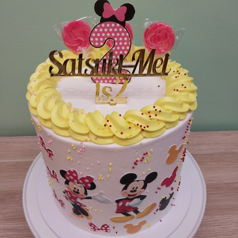 Tall Mickey & Minnie Mouse Cake