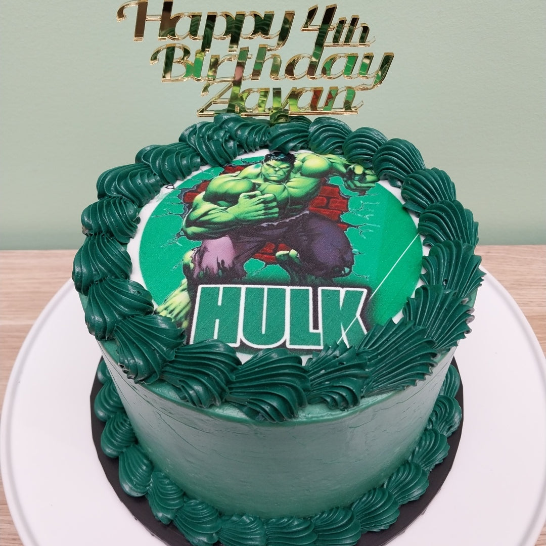 Hulk Superhero - Edible Icing Cake Wrap – printsoncakes