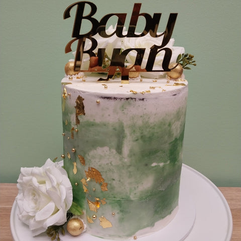 Baby Shower Cake Tall Floral