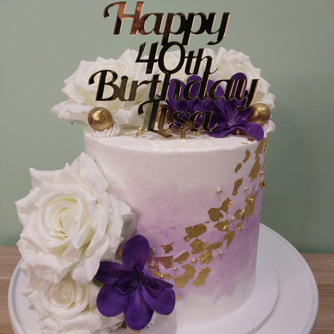 Communion Tall Floral Cake