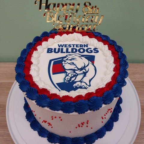 Western Bulldogs AFL Cake