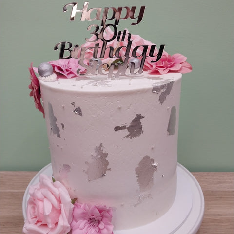 40th Birthday Tall Floral Cake