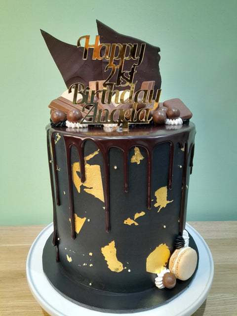 Tall Drip Cake with Chocolates