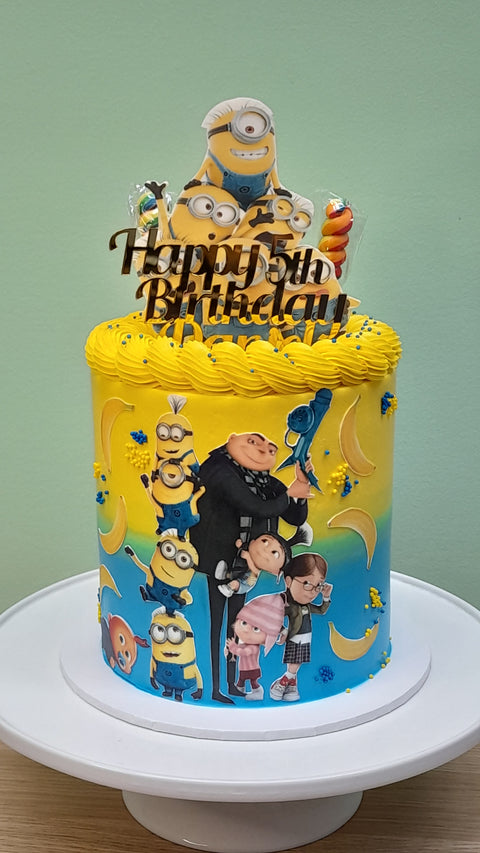 Tall Minions Cake