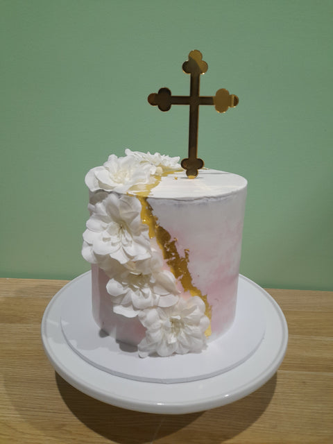 Confirmation Tall Floral Cake