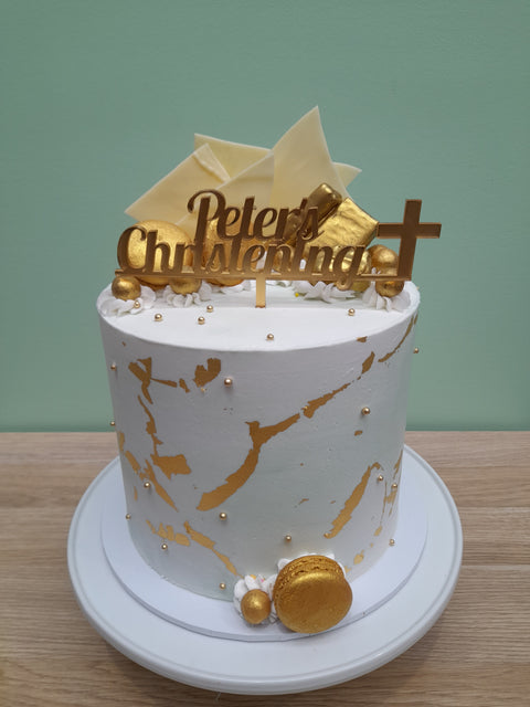 Christening Tall Chocolates Cake