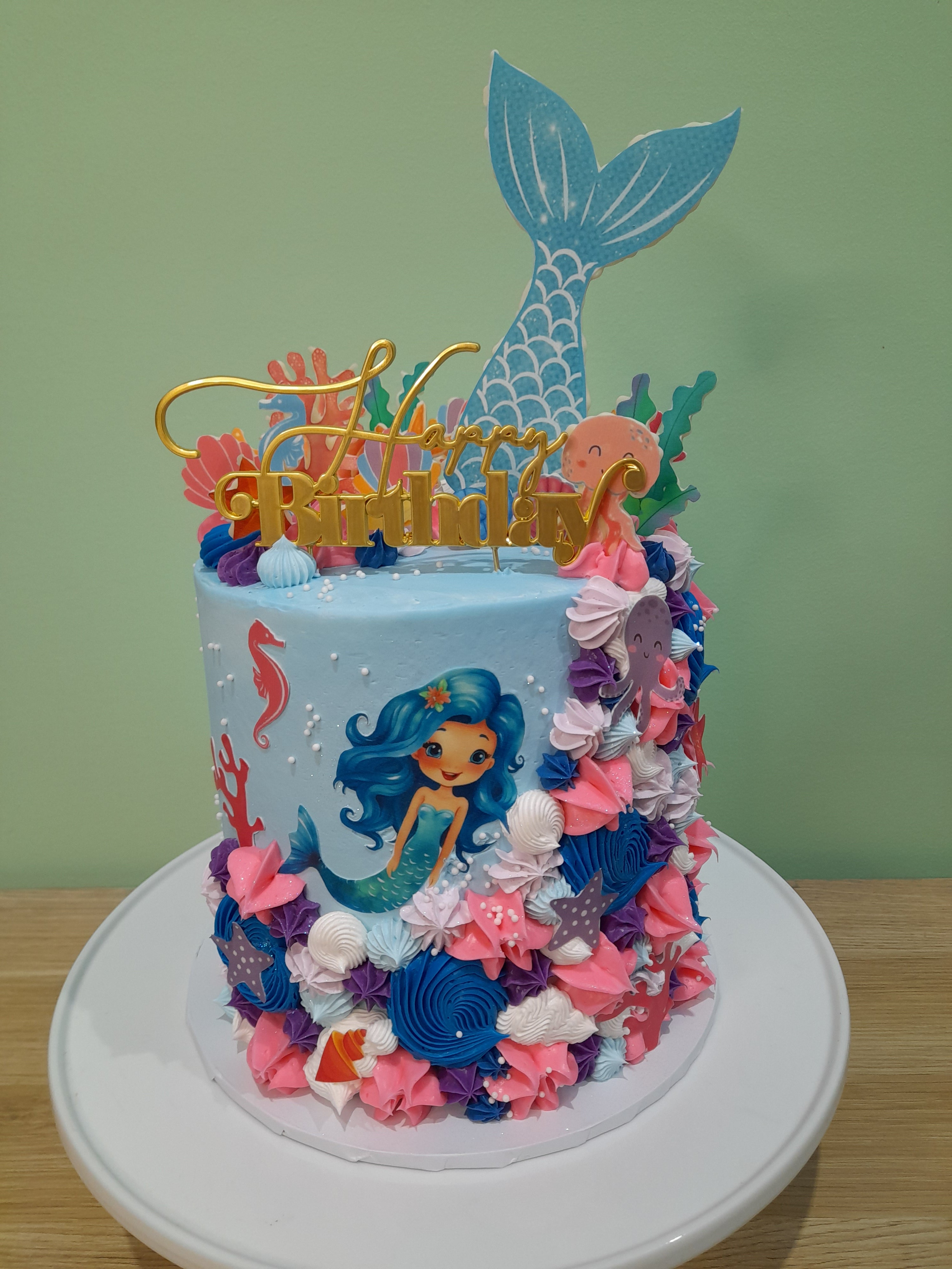 Mermaid Birthdaycake Stock Photo - Download Image Now - Cake, Mermaid,  Party - Social Event - iStock