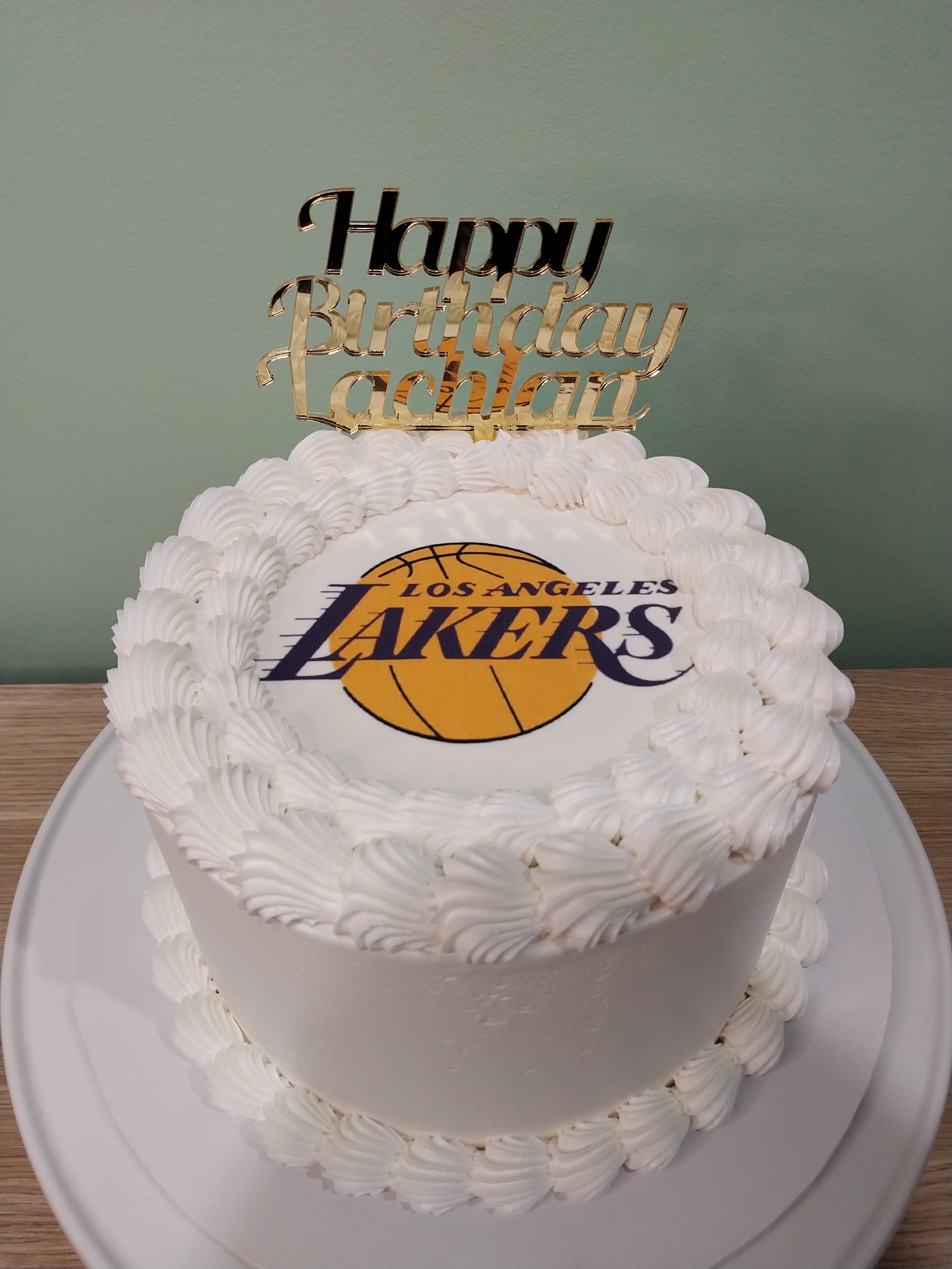 All Sports Diaper Cakes/la lakers basketball cake