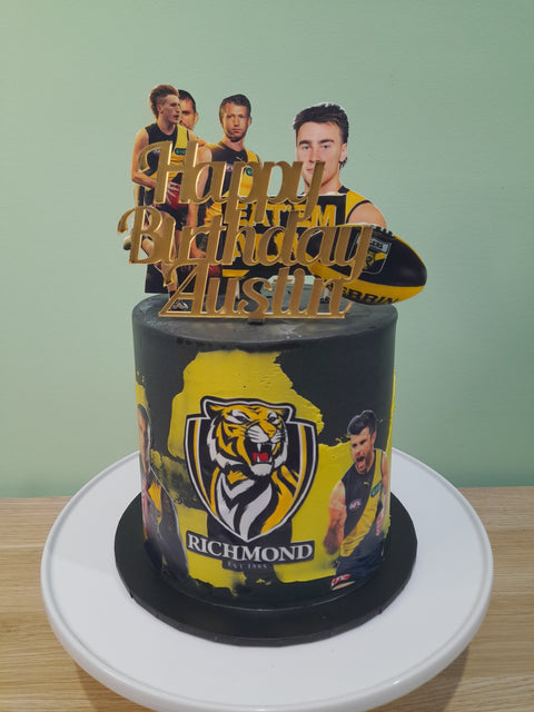 Tall Richmond Tigers AFL Cake