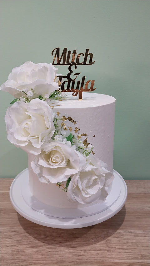 Wedding Tall Floral Cake