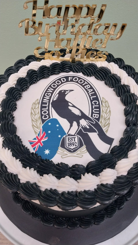 Collingwood Magpies AFL Cake