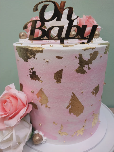 Baby Shower Cake Tall Floral