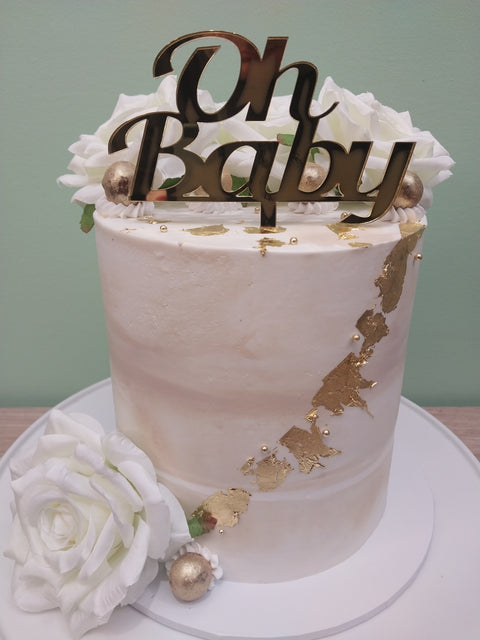 Baby Shower Cake Tall Floral