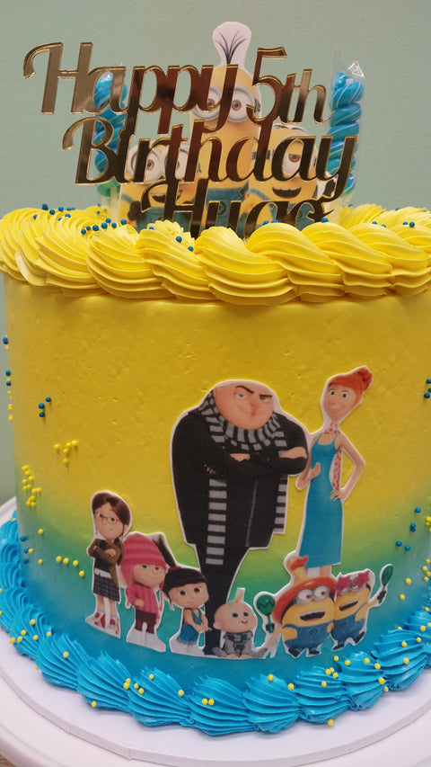 Tall Minions Cake