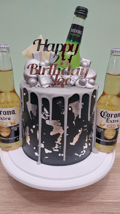 21st Birthday Cake Tall Alcohol
