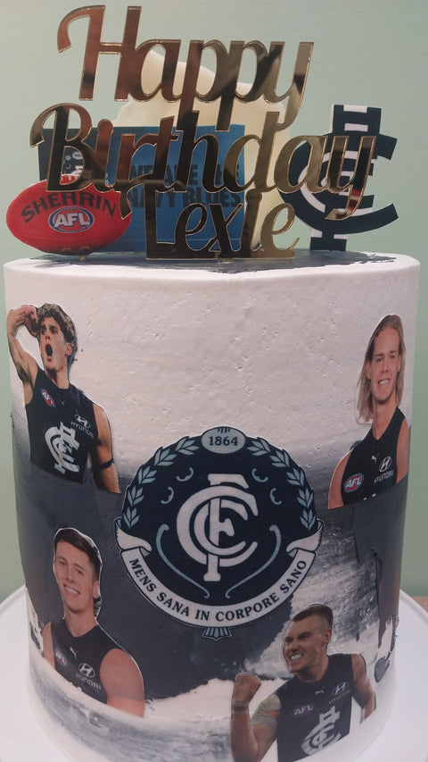 Tall Carlton AFL Cake