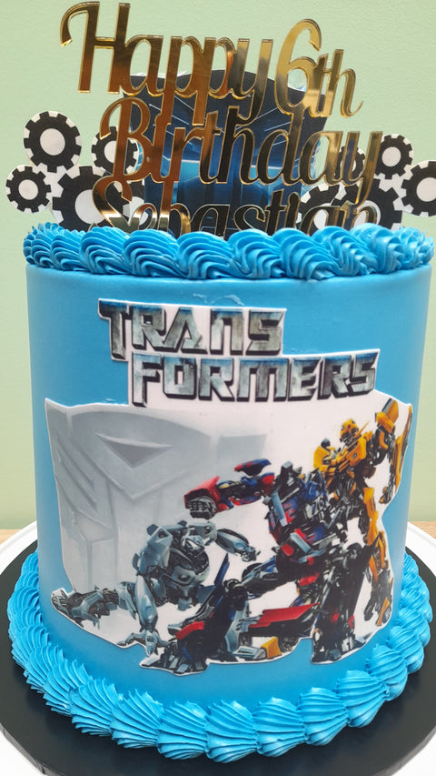 Tall Transformers Cake