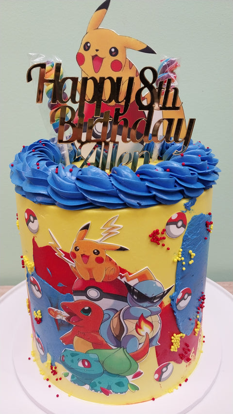 Tall Pokemon Pikachu Cake