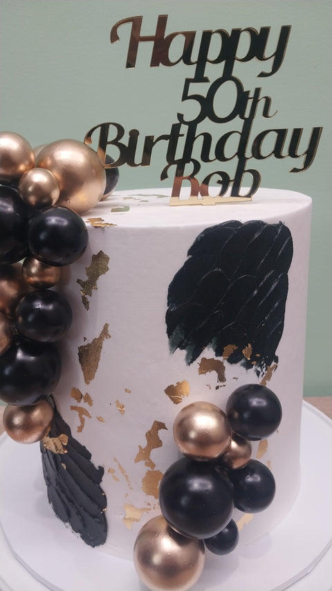 Tall Balloon Cake Black