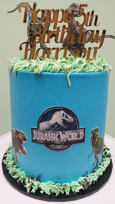 Tall Jurassic Park World Cake